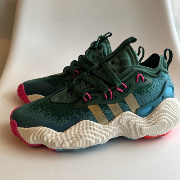 adidas Trae Young 3 Gold Fusion Green IF2113 GS Sz 4y-7y Basketball 5.5W - Picture 1 of 12